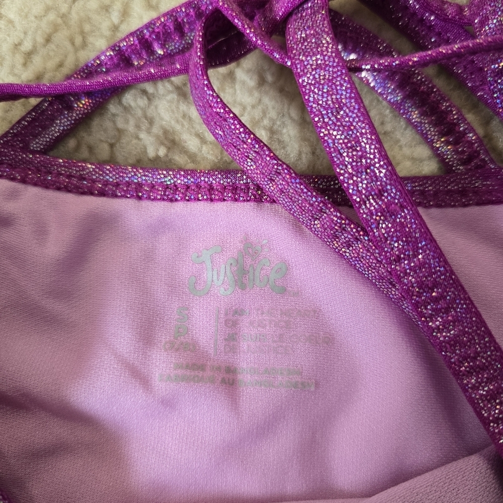 Girls Youth 7 8 Justice Leotard - Picture 7 of 9